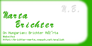 marta brichter business card